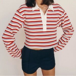 Reformation Anna Rugby Shirt